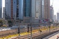 Modern office and residential towers in the financial district of Ramat Gan, Israel