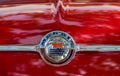 Morris Mini-Minor 850 (1960) emblem presented on annual oldtimer car show, Israel Royalty Free Stock Photo