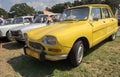 Vintage yellow Citroen Ami 8 (1970) presented on annual oldtimer car show, Israel