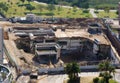 Ramat HaYal, ISRAEL - DECEMBER 9, 2017: Panoramic view of the parking garage collapses in one of the greatest cities in