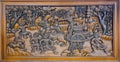 Ramayana epic wood carving