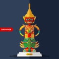 Ramayana Giant Sculptures in flat style