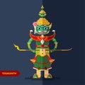 Ramayana Giant Sculptures in flat style