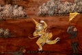 Ramayana wall art oil painting by unidentified artists in the Grand Palace of Bangkok city in Thailand