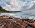 Ramberg beach summer cloudy view (Norway, Lofoten