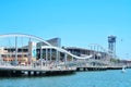 Rambla de Mar and Port Vell in Barcelona, Spain