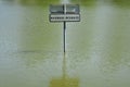 Rambouillet, France - mai 6 2016 : bathing forbidden sign