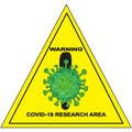 Virus sign ,virus alert, sign in laboratory