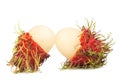 rambutan fruit isolated on white background Royalty Free Stock Photo