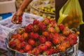 Rambutan fruits in local market, Bali