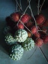 Rambutan and srikaya Royalty Free Stock Photo