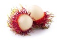 Rambutan sweet fruit isolated over white background Royalty Free Stock Photo