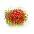 Rambutan sweet fruit isolated over white background Royalty Free Stock Photo