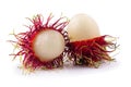 Rambutan sweet fruit isolated over white background Royalty Free Stock Photo