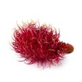 Rambutan sweet fruit isolated over white background Royalty Free Stock Photo