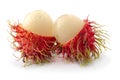 Rambutan sweet fruit  over white background Royalty Free Stock Photo