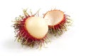 Rambutan on white background Royalty Free Stock Photo