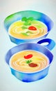 Ramen - abstract digital art Royalty Free Stock Photo