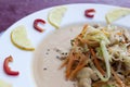 Ramen asian noodle soup with vegetables Royalty Free Stock Photo