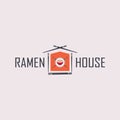 ramen house noodle logo design template for brand restaurant or company and other