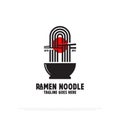 Ramen noodle logo design vector,food and beverages logo icon vector illustration, best for japanese restaurant logo idea Royalty Free Stock Photo