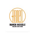 Ramen noodle logo design vector,food and beverages logo icon vector illustration, best for japanese restaurant logo idea Royalty Free Stock Photo