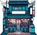 Japanese Ramen shop illustration