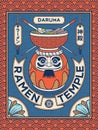 Ramen temple Daruma japanese noodles design