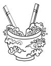 Ramen vector illustration for doodle art.