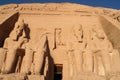 Rameses the Great Nefertari Abu Simbel in Aswan Egypt Wonders of the World Royalty Free Stock Photo