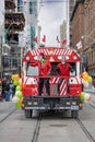Rameses Shriners members on a truck in the annual St Patrick\'s Day parade