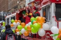 Rameses Shriners members on a truck in the annual St Patrick\'s Day parade