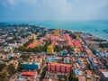 Rameswaram Sri Ram temple, India, aerial drone view