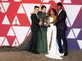 Rami Malek, Olivia Colman, Regina King and Mahershala Ali Royalty Free Stock Photo