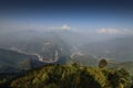 Ramitey view point, Sikkim, India. This view point is popular since many turns of famous River Tista, main river of Sikkim, is Royalty Free Stock Photo