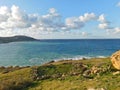 Ramla beach on Gozo island beautiful view on the sea