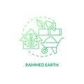 Rammed earth green gradient concept icon Royalty Free Stock Photo