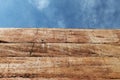 Rammed earth wall material texture on sky background
