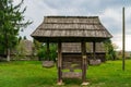 The rammer oil press, Maramures Village Museum, Romania