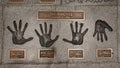 The Ramones handprints at The Guitar Center Royalty Free Stock Photo