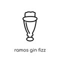 Ramos Gin Fizz icon from Drinks collection.