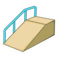 Ramp for the disabled icon, cartoon style Royalty Free Stock Photo