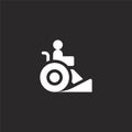 ramp icon. Filled ramp icon for website design and mobile, app development. ramp icon from filled disabled people assistance