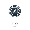 Ramp icon vector. Trendy flat ramp icon from signs collection isolated on white background. Vector illustration can be used for