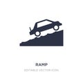 ramp icon on white background. Simple element illustration from Signs concept