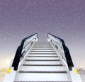 Ramp in not flying weather at airport Royalty Free Stock Photo