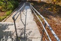 A ramp with a smooth descent for people with limited mobility and people with disabilities