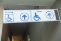 Ramp way for disable sign