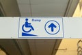 Ramp way for disable sign Royalty Free Stock Photo