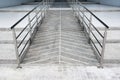 Ramp for the wheelchair and stairs for normal people adjoining Royalty Free Stock Photo